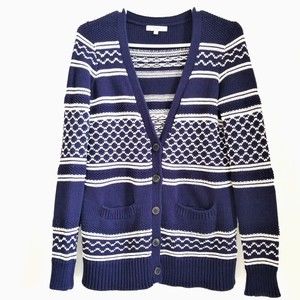 Madewell cotton cardigan navy Coastal Sweater